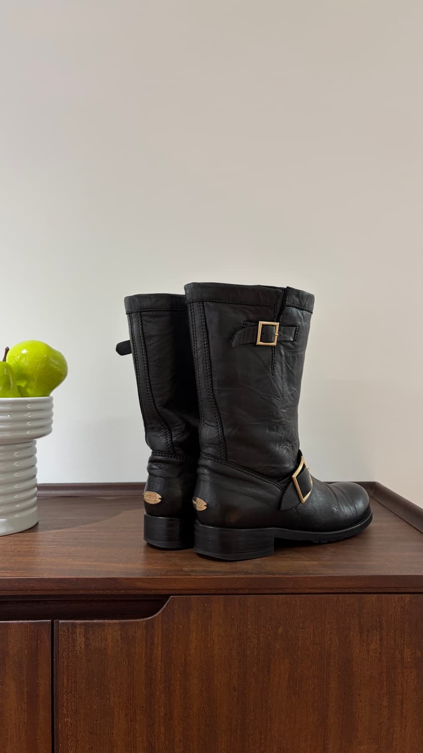 지미추 레더 바이커 앵글 부츠 상품이미지2