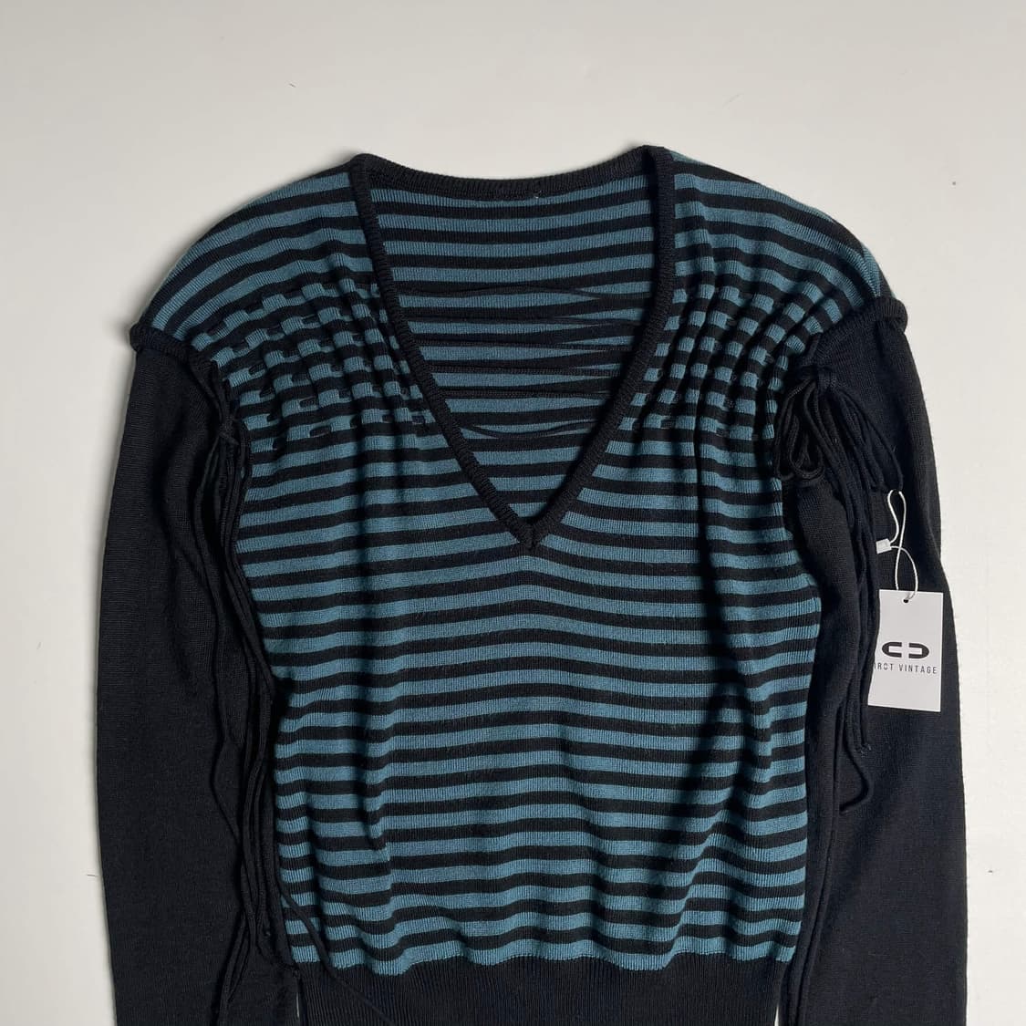 Tg.m 긴 끈 블루 스트라이프 롱슬리브 니트 (italy)   상품이미지2