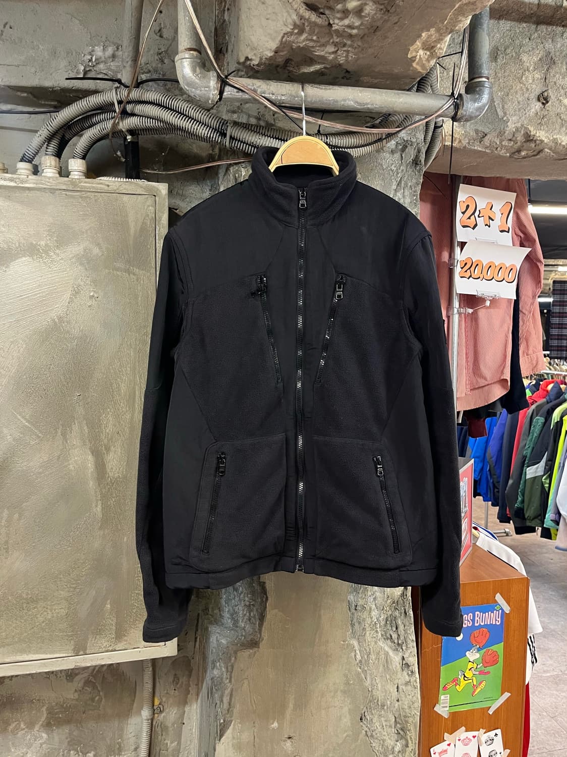 아르마니 플리스 자켓 블랙 S #csz2979 상품이미지1