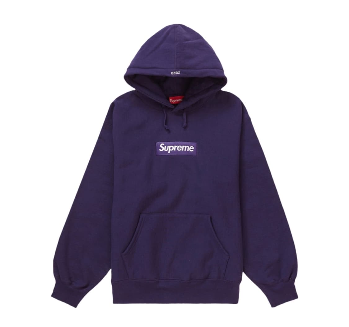 23FW 슈프림 박스로고 후드 스웨트셔츠 다크 퍼플 - L 상품이미지1