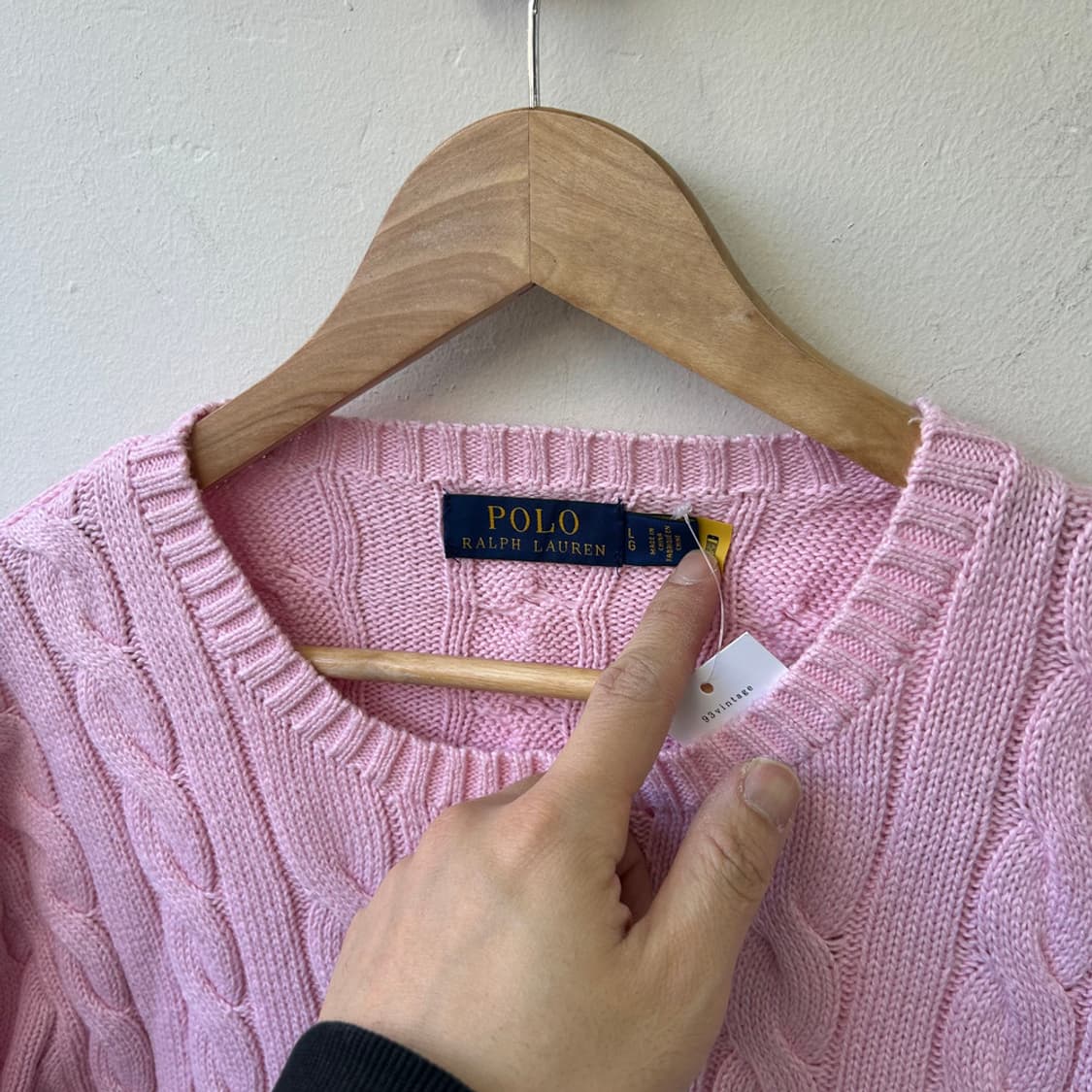 16081 - 폴로 랄프로렌 핑크 케이블 니트 상품이미지3