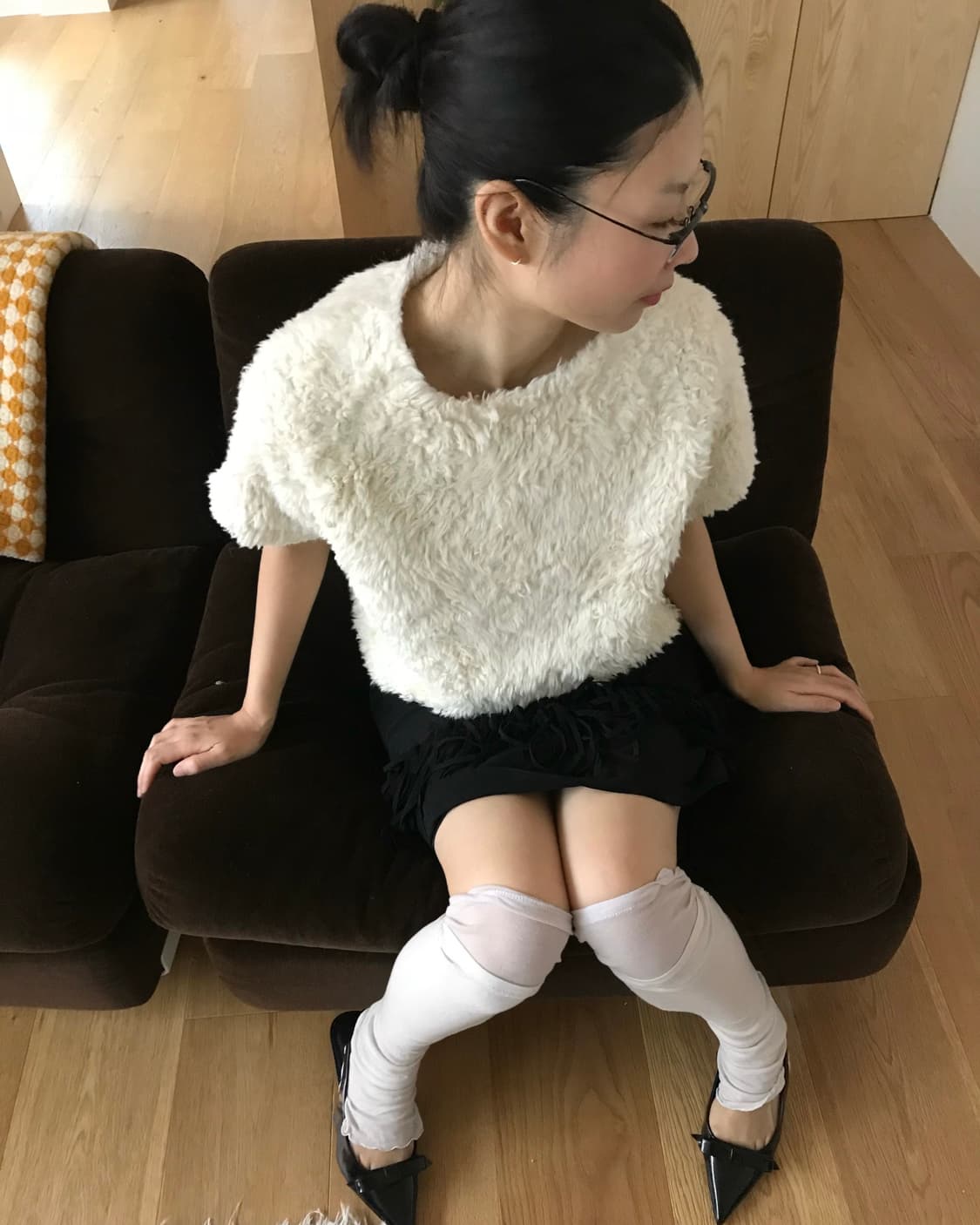 vintage suede tassel skirt (28inch) 상품이미지3