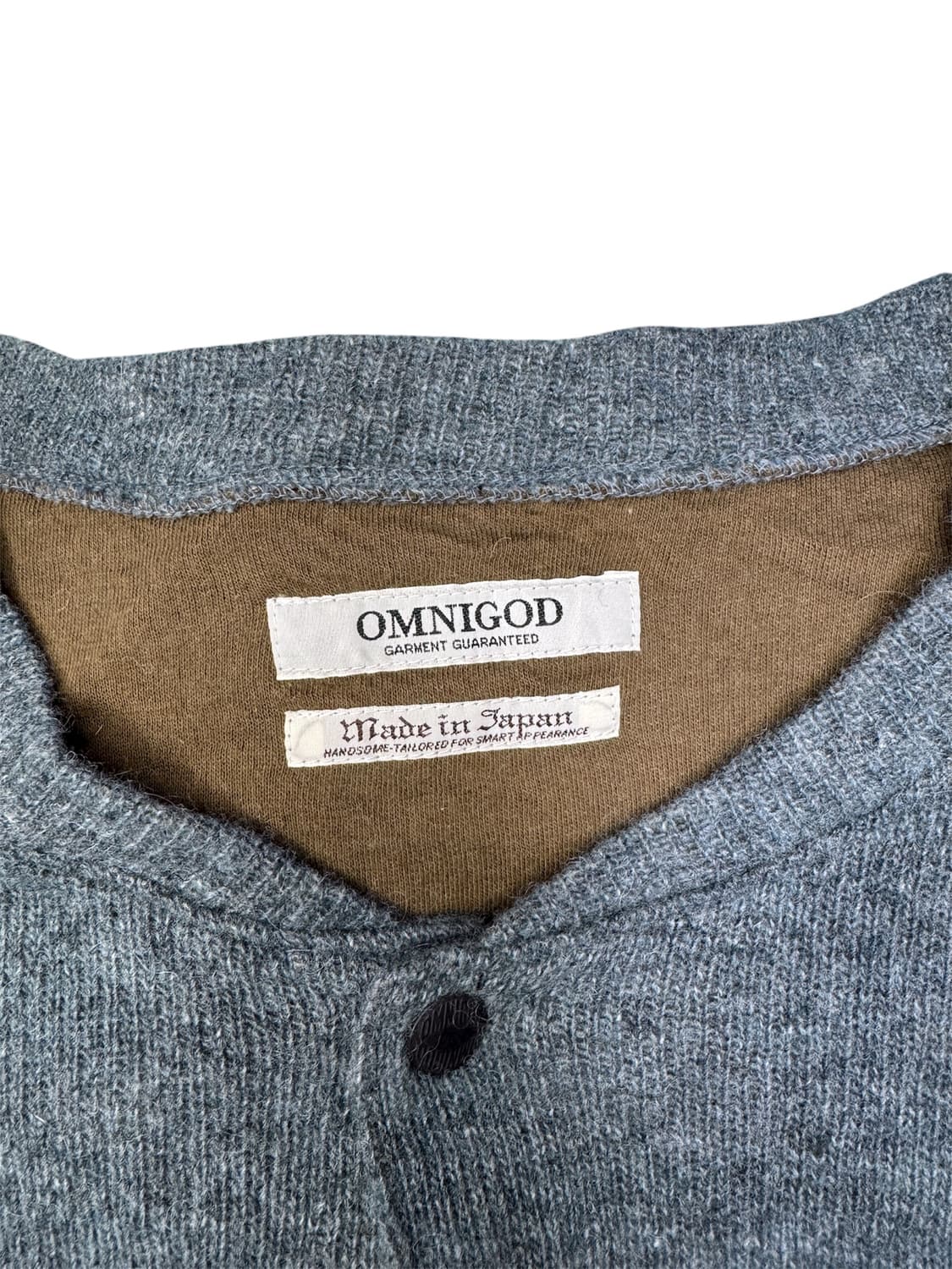 옴니갓 omnigod 접결 울 스냅 가디건 다크블루 womens F 상품이미지2