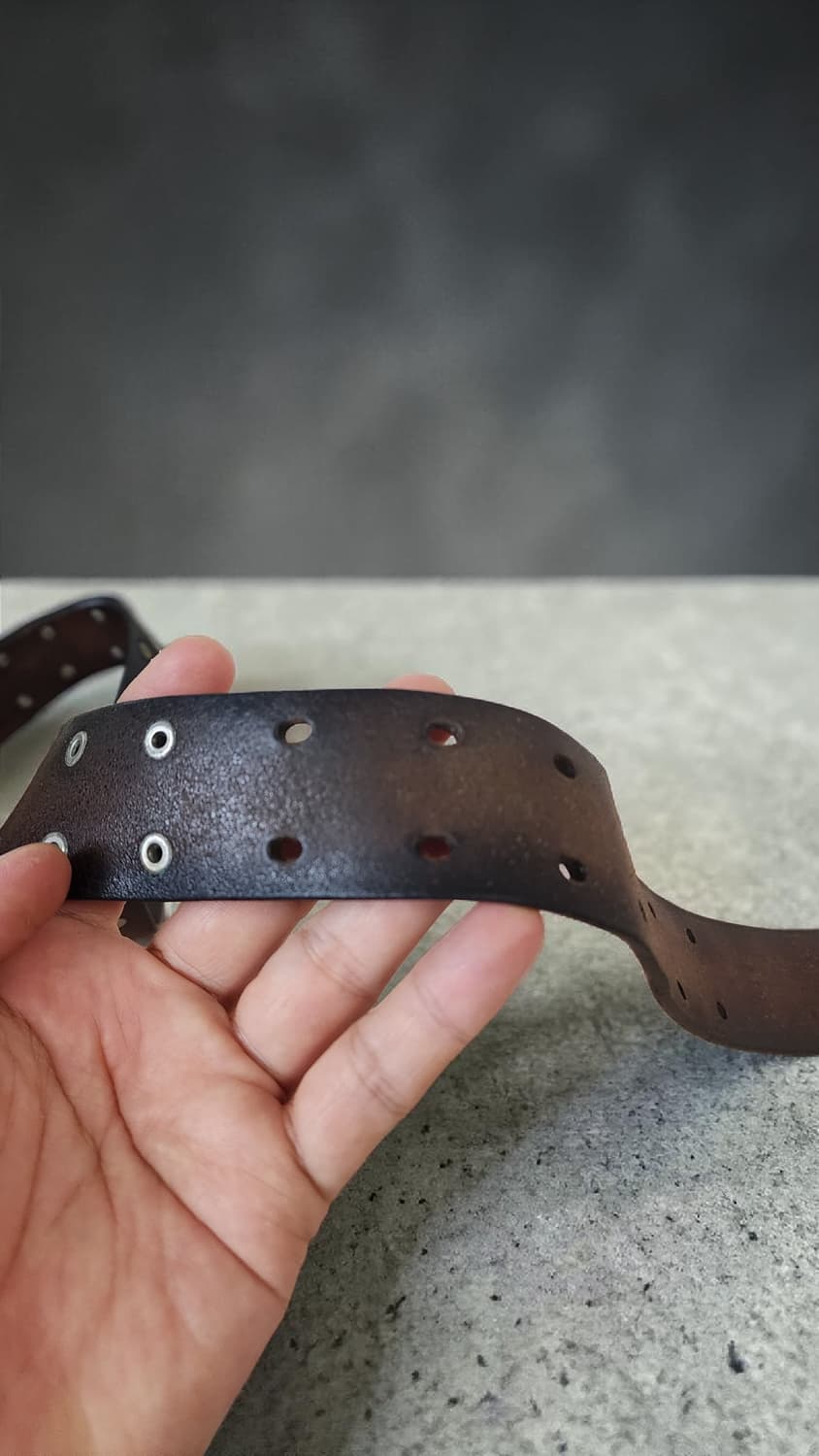 90s Calvin Klein Jeans 황동 버클 통가죽 벨트 상품이미지7