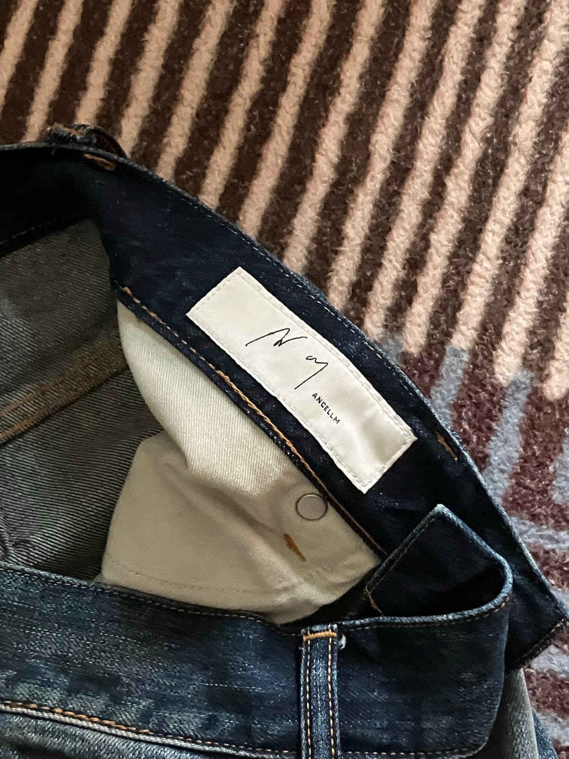 안셀름 / 에이징 와이드 팬츠 / 인디고 상품이미지5