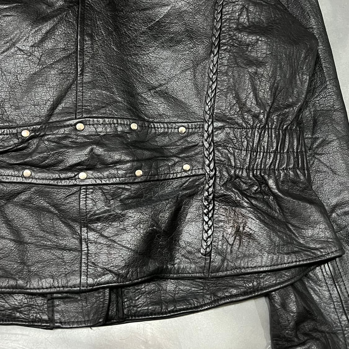  빈티지 리얼레더 라이더 자켓 y15406 상품이미지6