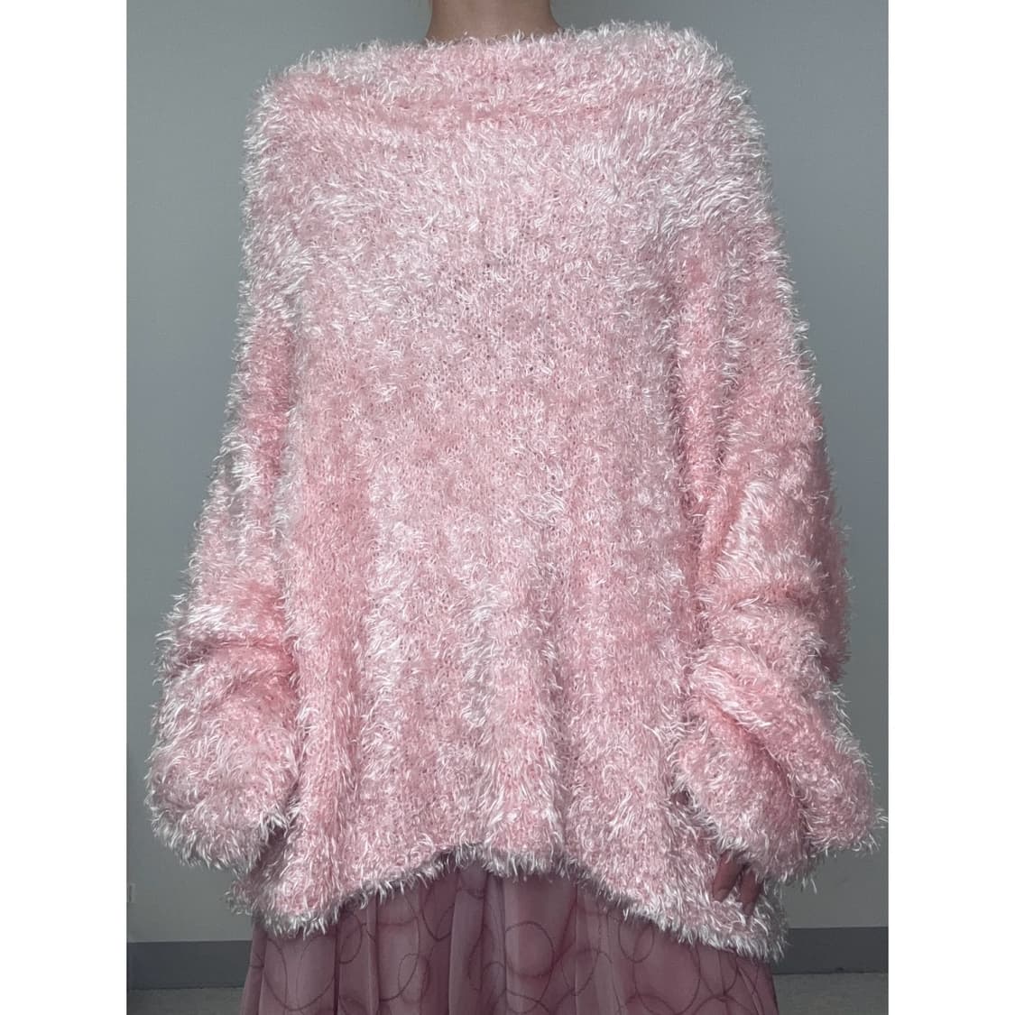 빈티지 핑크 퍼 니트 상품이미지3
