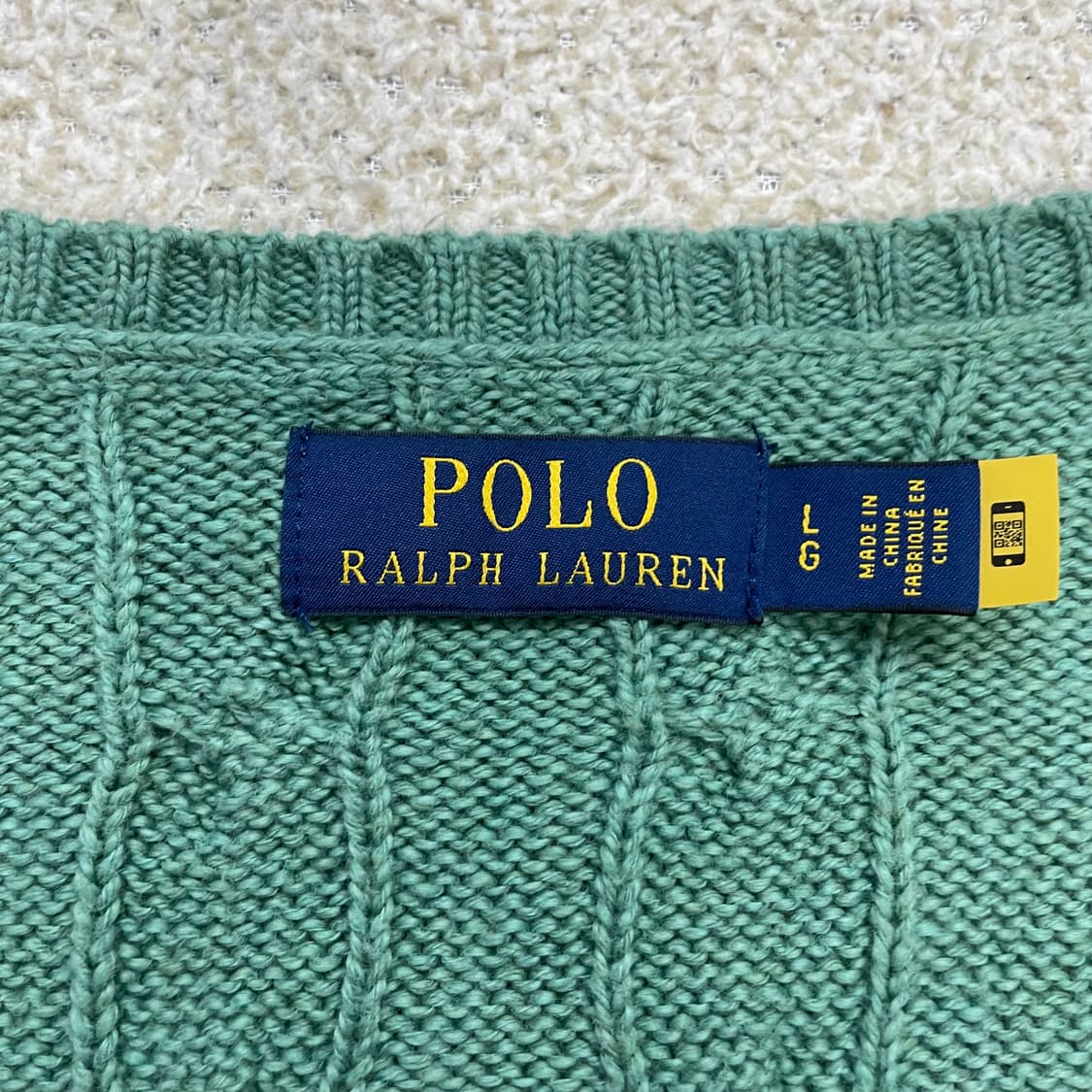 폴로 랄프로렌 포니 로고 케이블 니트 베스트 상품이미지3