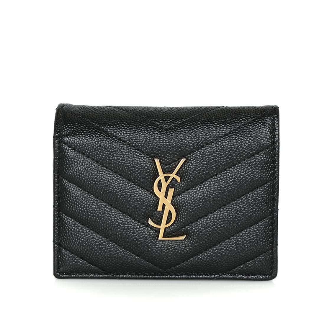 생로랑 모노그램 마틀라세 반지갑 YSL 668290 카산드라 블랙 미니지 상품이미지1