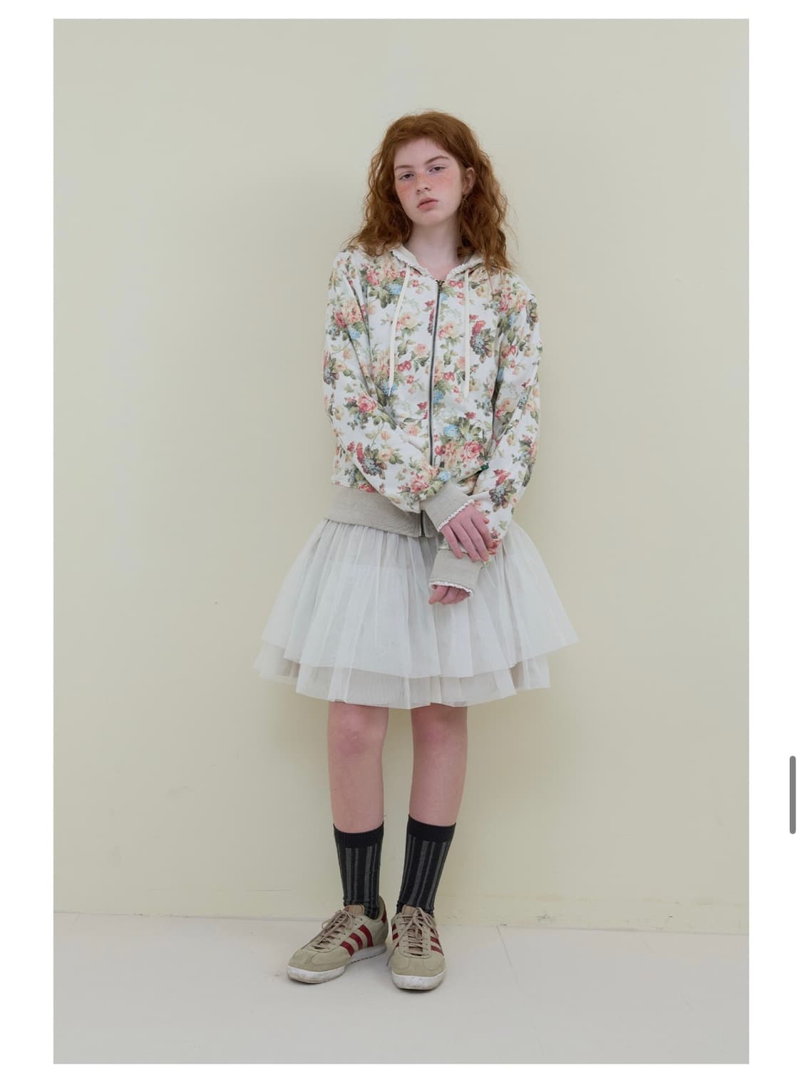 노컨텐츠 메쉬 플레어 스커트 상품이미지4