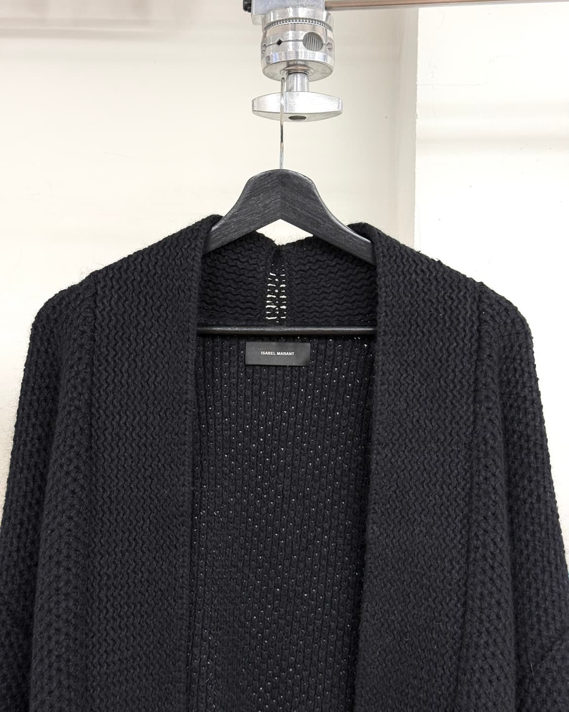 이자벨마랑 블랙 아이돌 와플 니트 가디건 상품이미지2