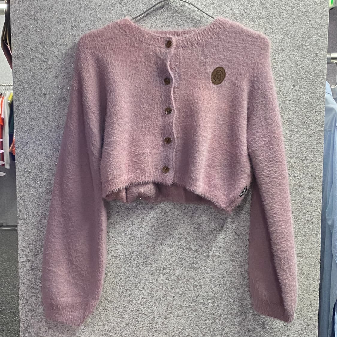 스컬프터 스몰 로고 모헤어 가디건 B3189 상품이미지2