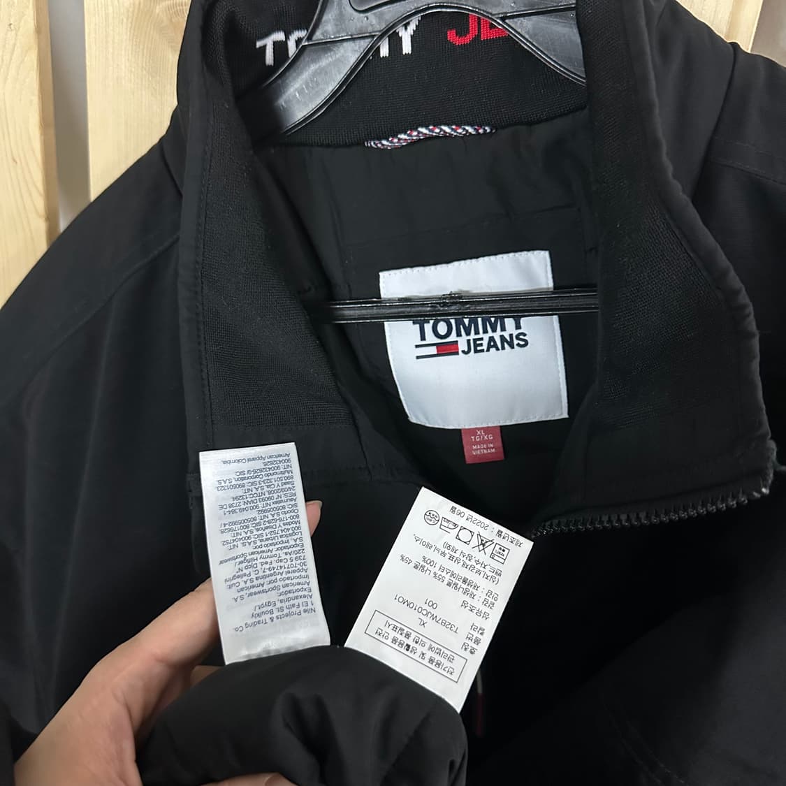 (XL) 타미힐피거 블랙 바람막이 자켓 상품이미지5