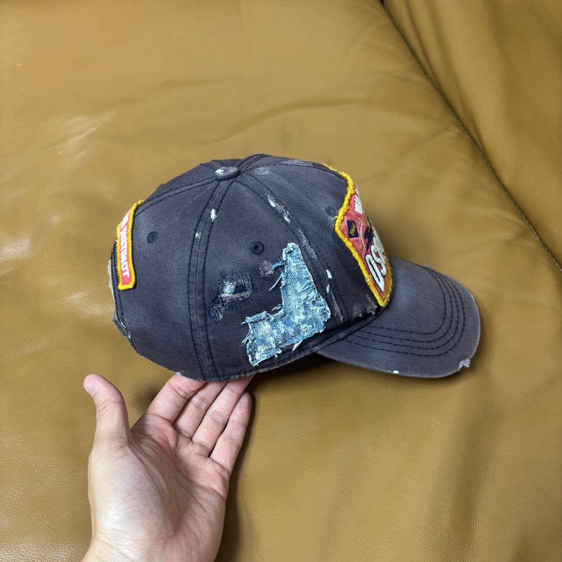 Dsquared2 디스퀘어드 워시드 더티 그레이 6패널 볼캡 모자 상품이미지5