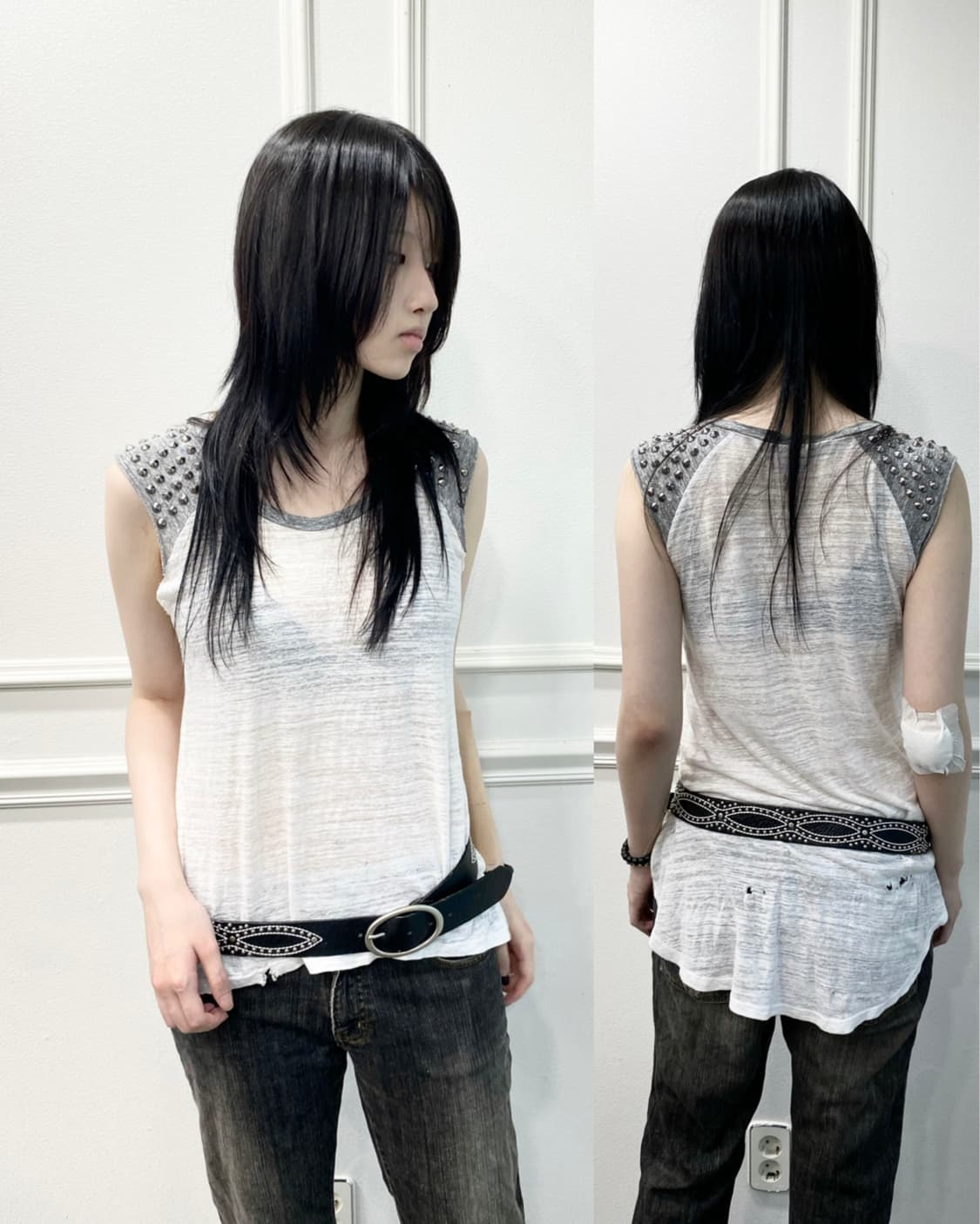 2000s Guess Stud Detail Sleeveless 상품이미지5