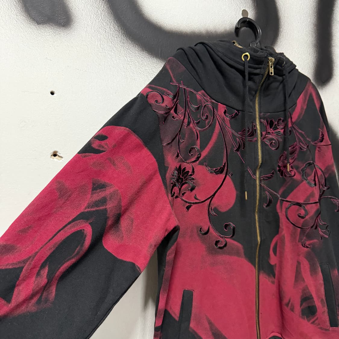 VTG 빈티지 빅사이즈 재패니즈 오리엔탈 동양풍 풀 자수 집업 후디 상품이미지4