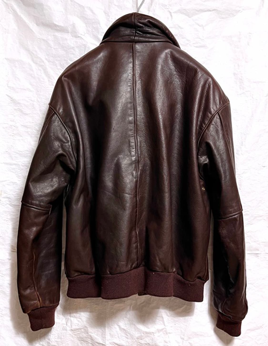made in usa  lands end A-2 가죽 플라이트 자켓 L 상품이미지3