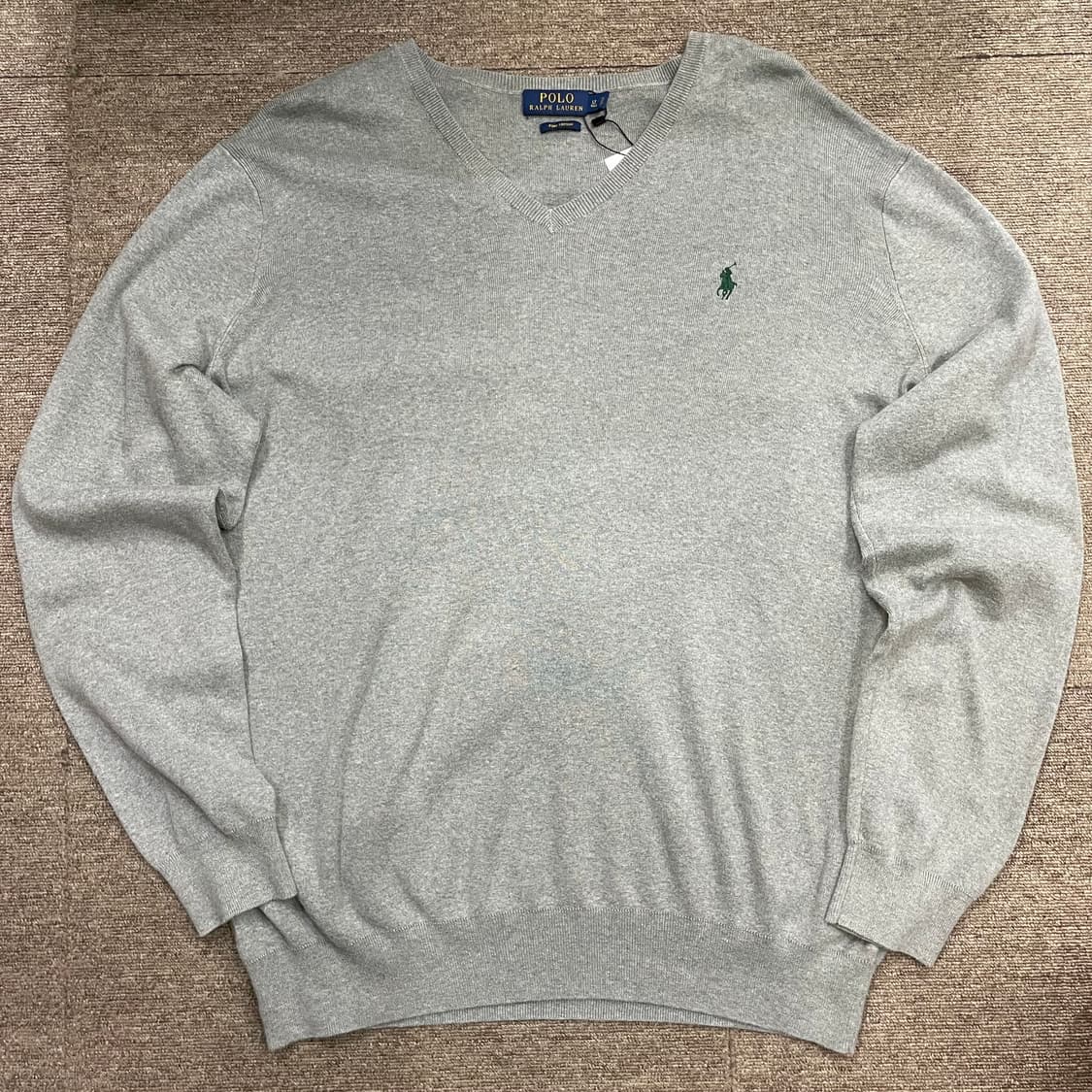 (L) POLO 폴로 랄프로렌 피마코튼 브이넥 니트 상품이미지1