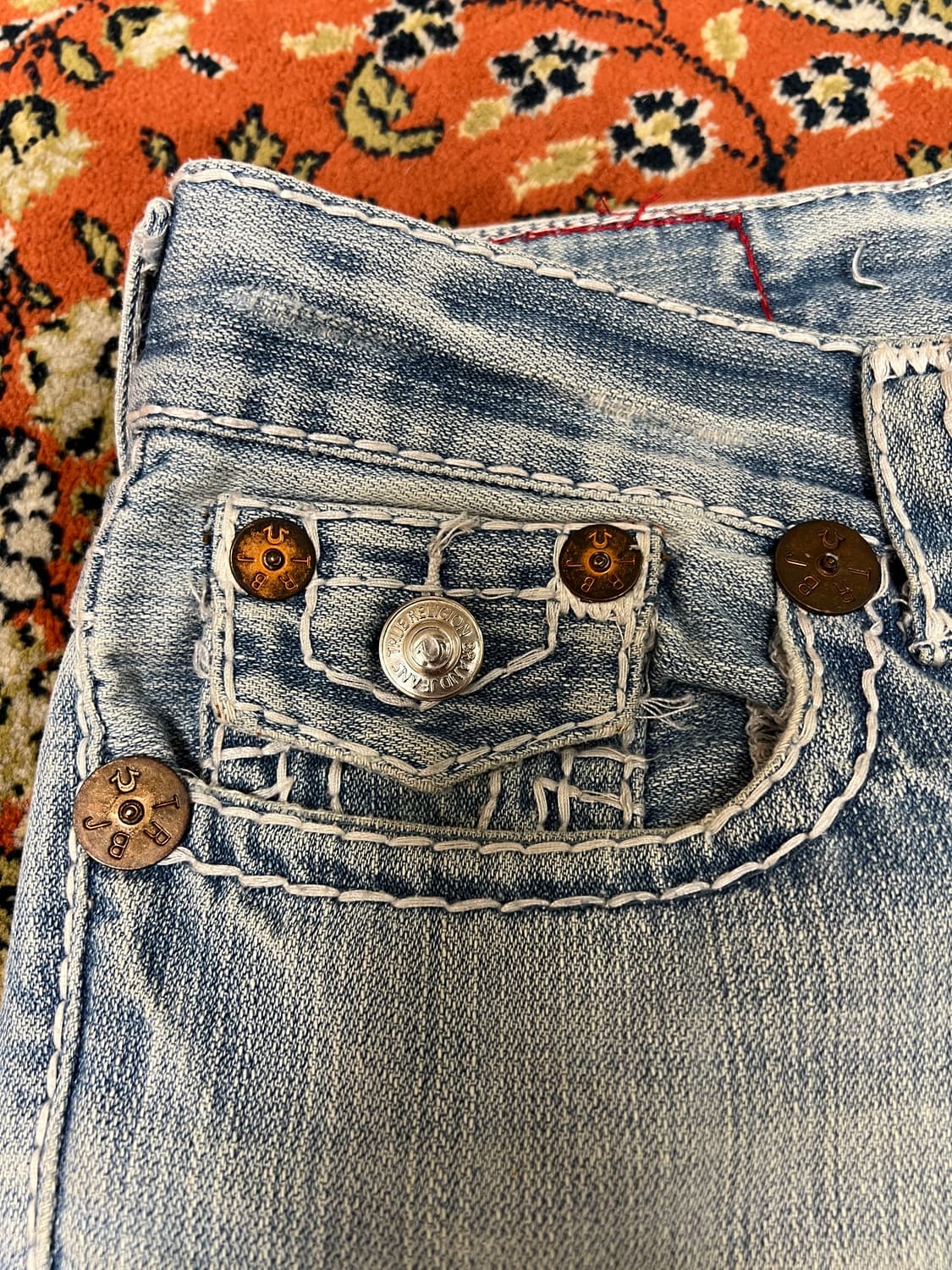 [32] 트루릴리전 조이 슈퍼T 부츠컷 연청 데님팬츠  상품이미지3