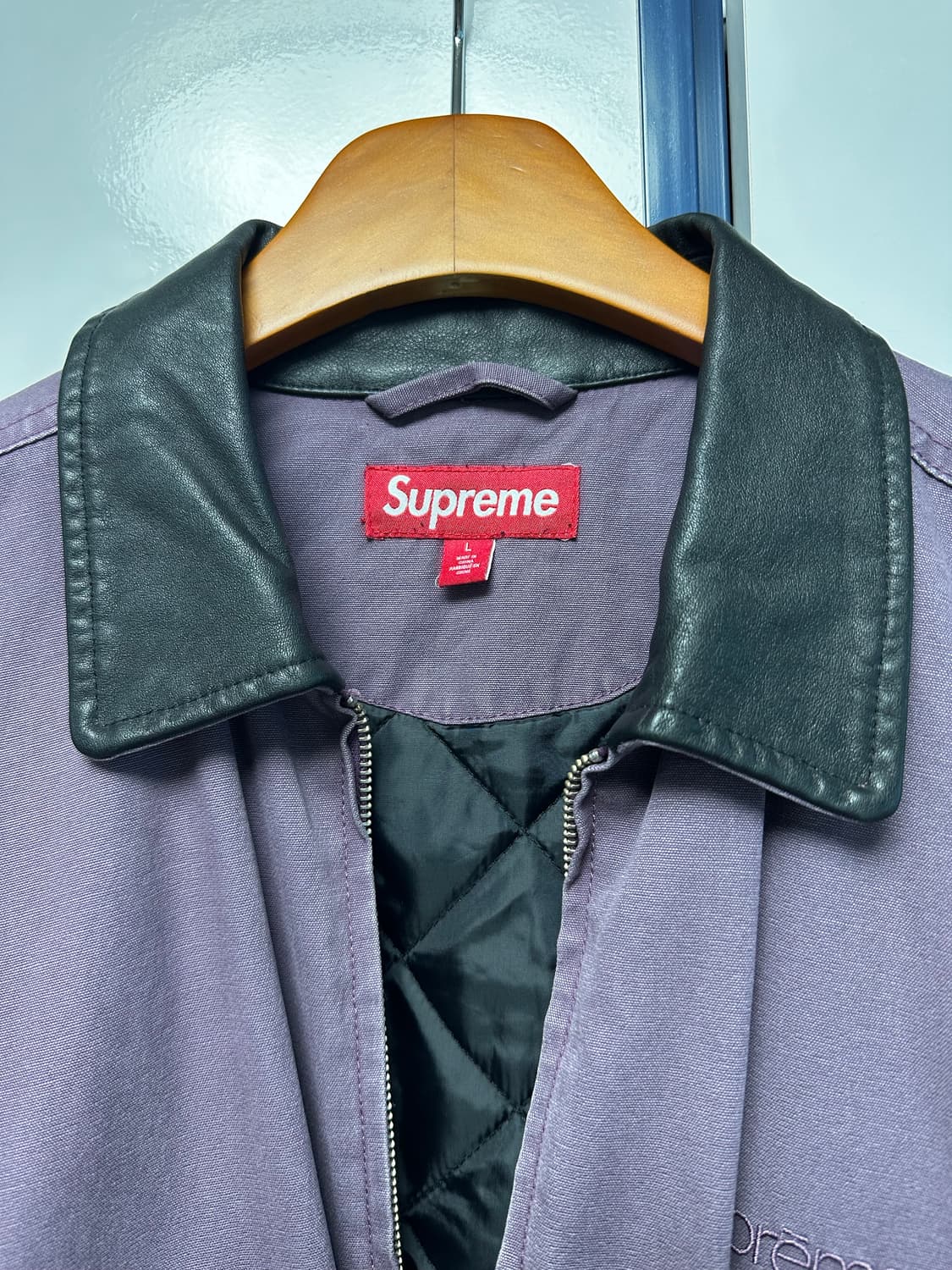 슈프림 레더 칼라 유틸리티 자켓 더스티 퍼플 - 24FW L 상품이미지2