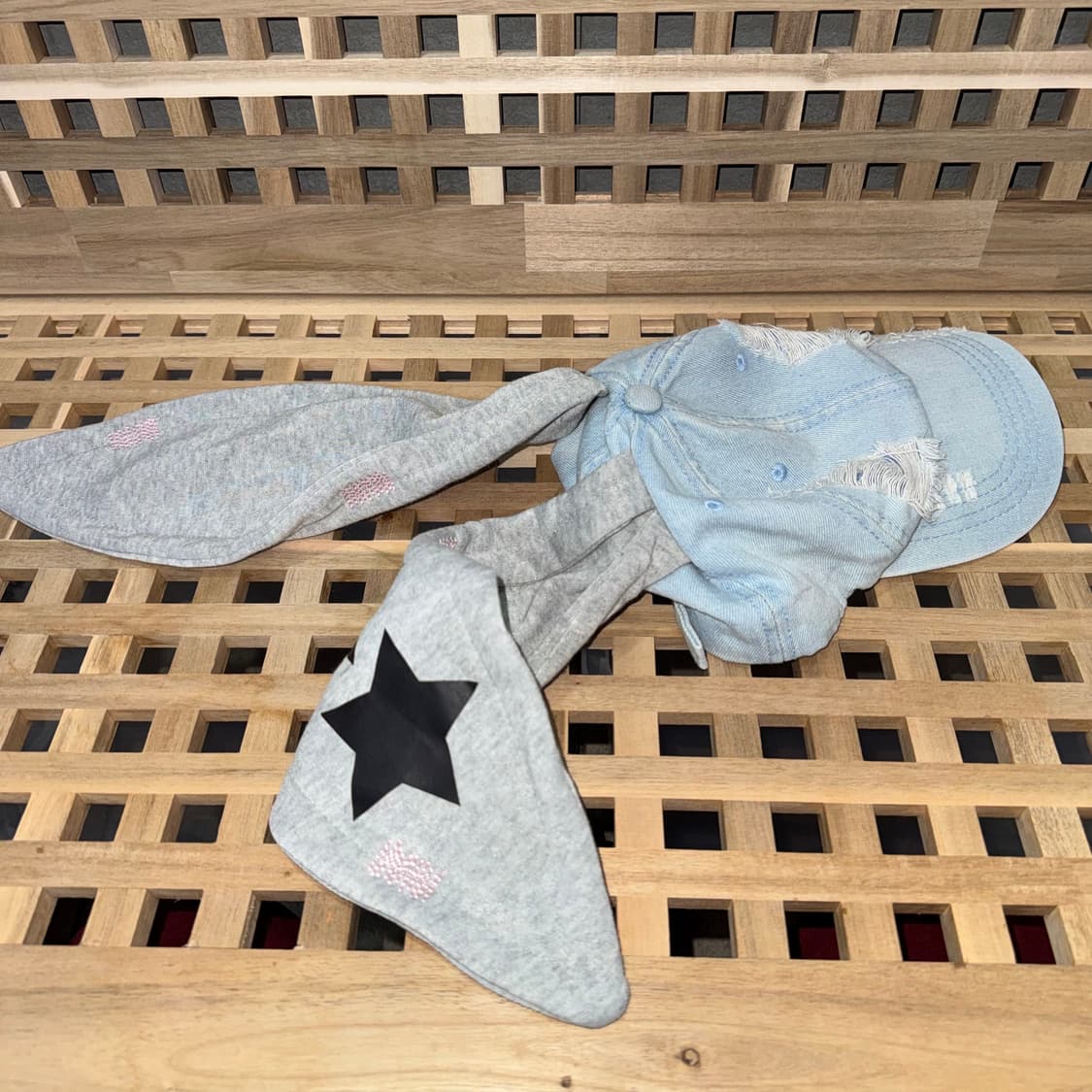 빈티지 토끼 귀 데님 캡 상품이미지2