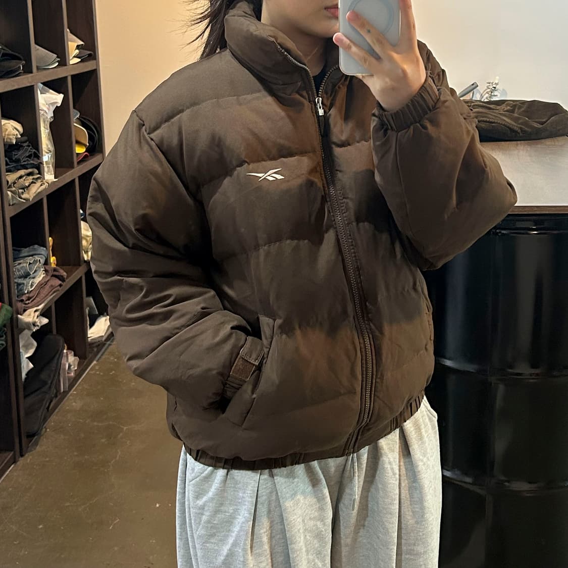 리복 브라운 덕다운 패딩 상품이미지7