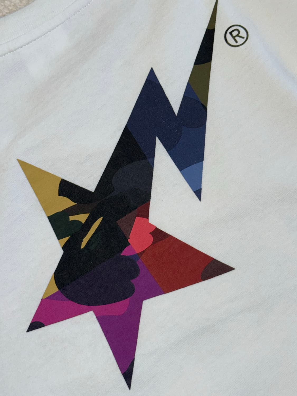 베이프 크레이지 카모 스타 반소매 티셔츠 상품이미지4