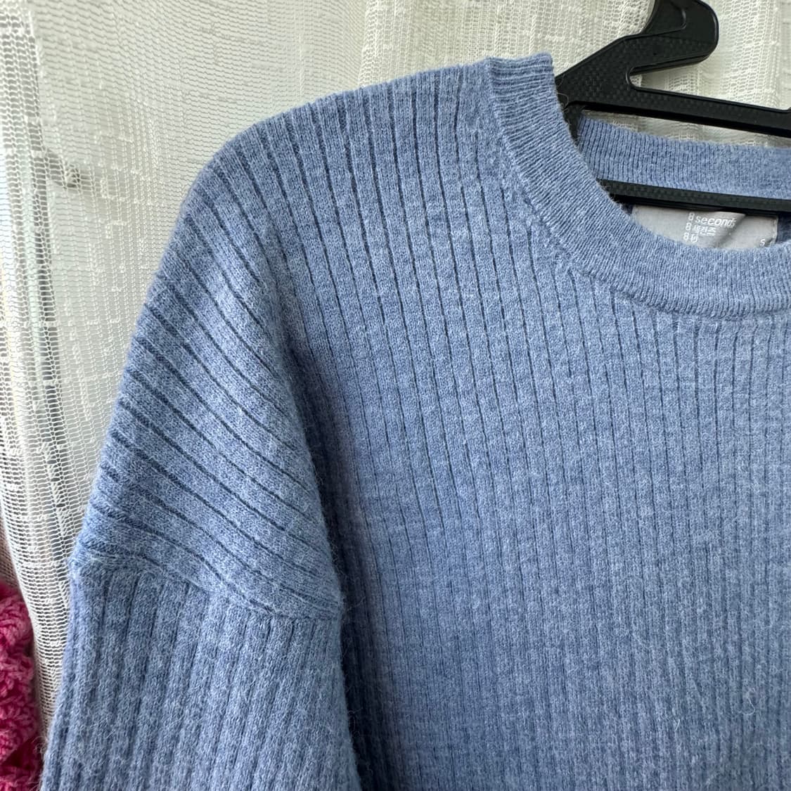 8세컨즈 스카이블루 니트 티셔츠 상품이미지3
