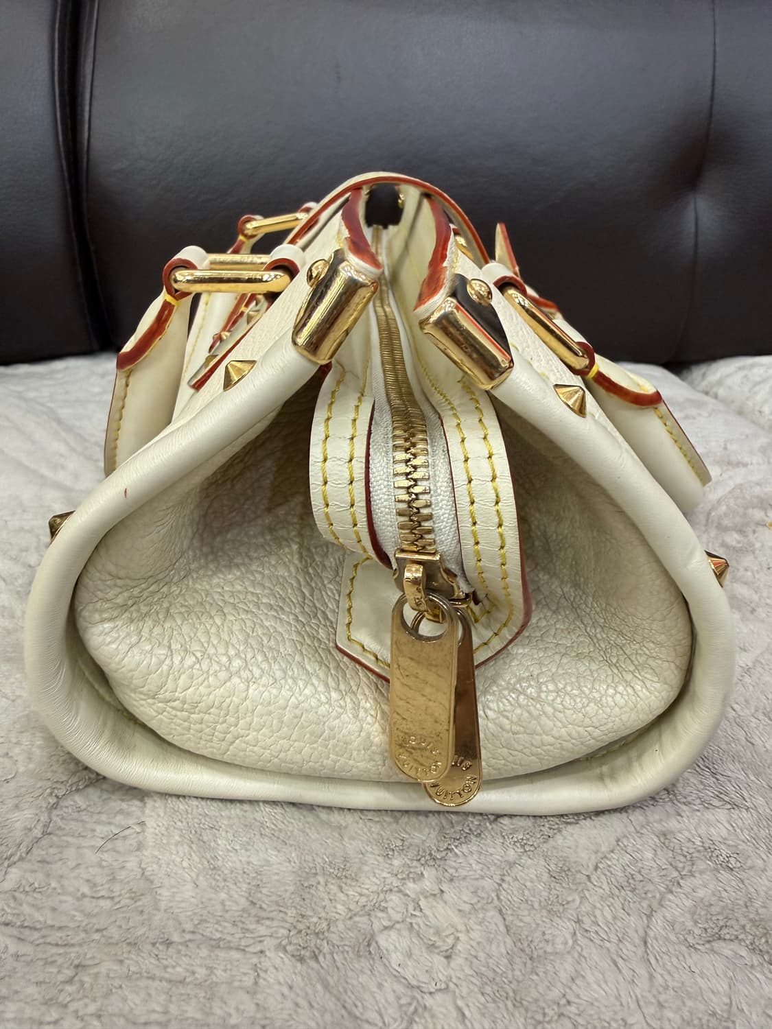 루이비통 화이트 레더 토드백 상품이미지8