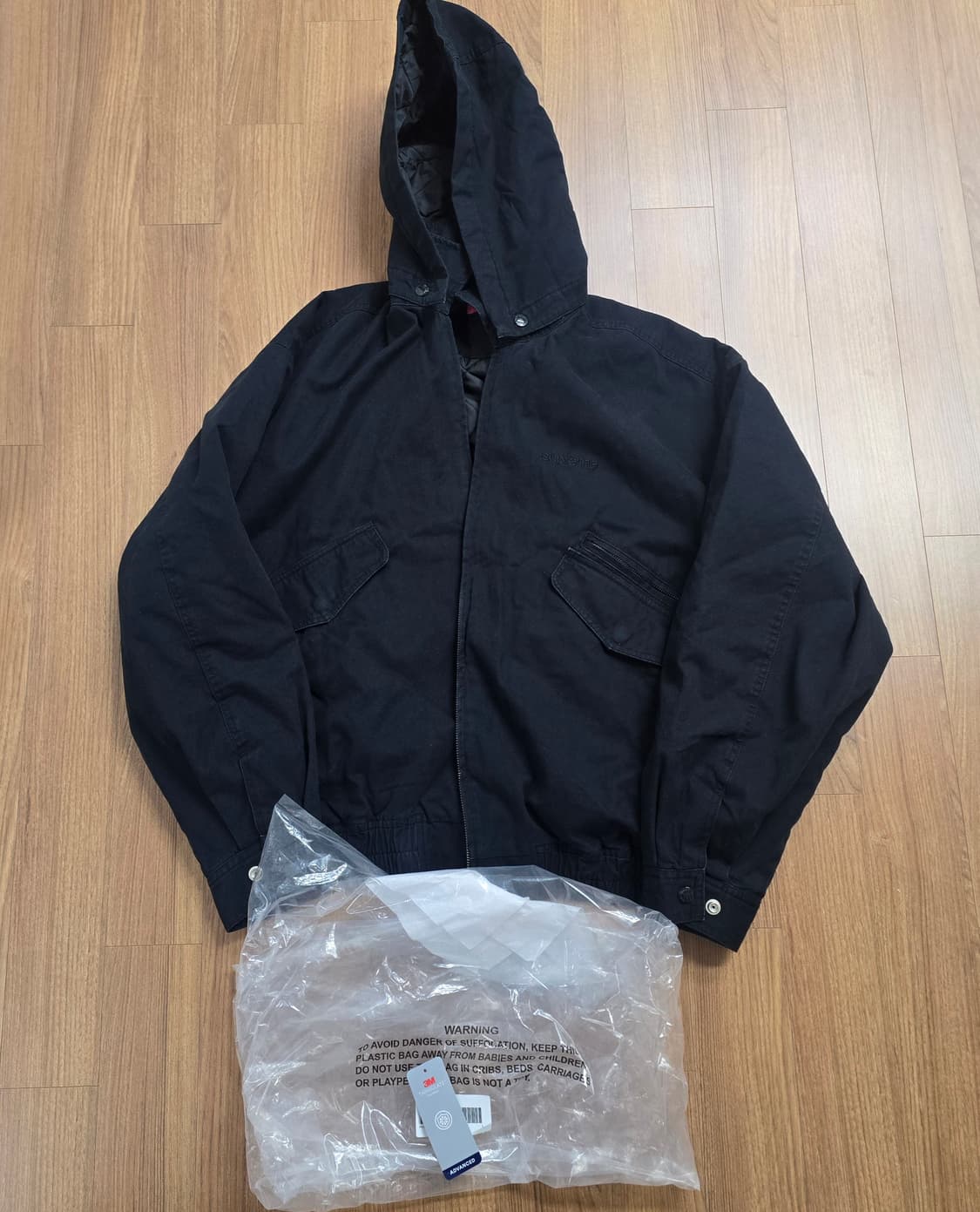 (L) 슈프림 유틸리티 레더 칼라 자켓 블랙 상품이미지1