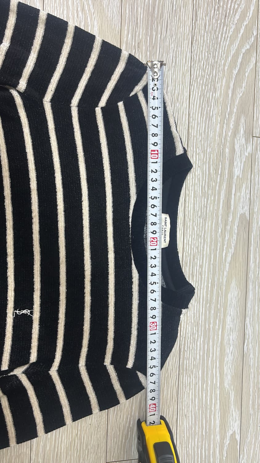 생로랑 벨벳 스트라이프 니트 s사이즈 상품이미지6