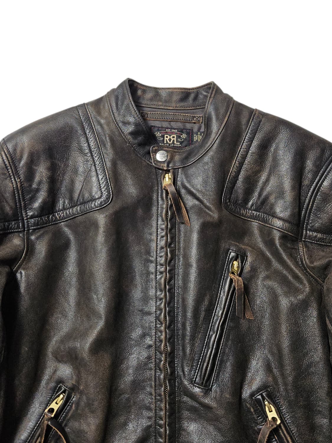 RRL 슬림핏 레더 모토 자켓 S 더블알엘 상품이미지3