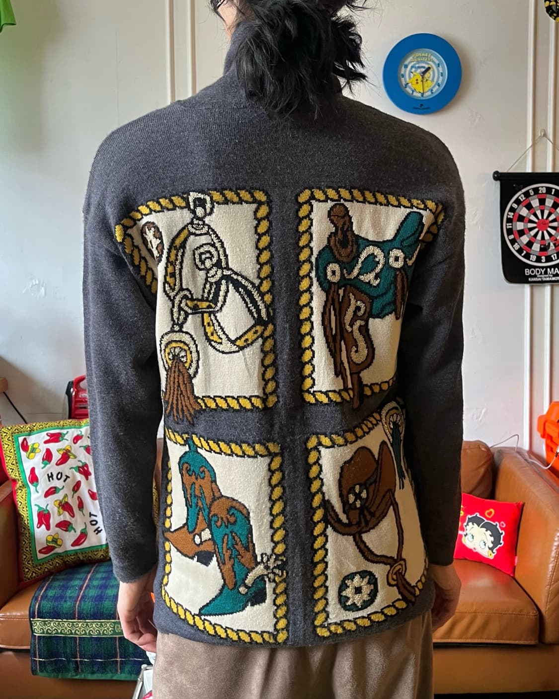 1980-90s ESCADA Antic High Neck Sweater 상품이미지3