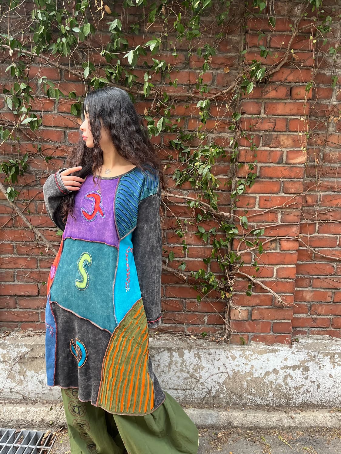 히피 패치워크 원피스 상품이미지4