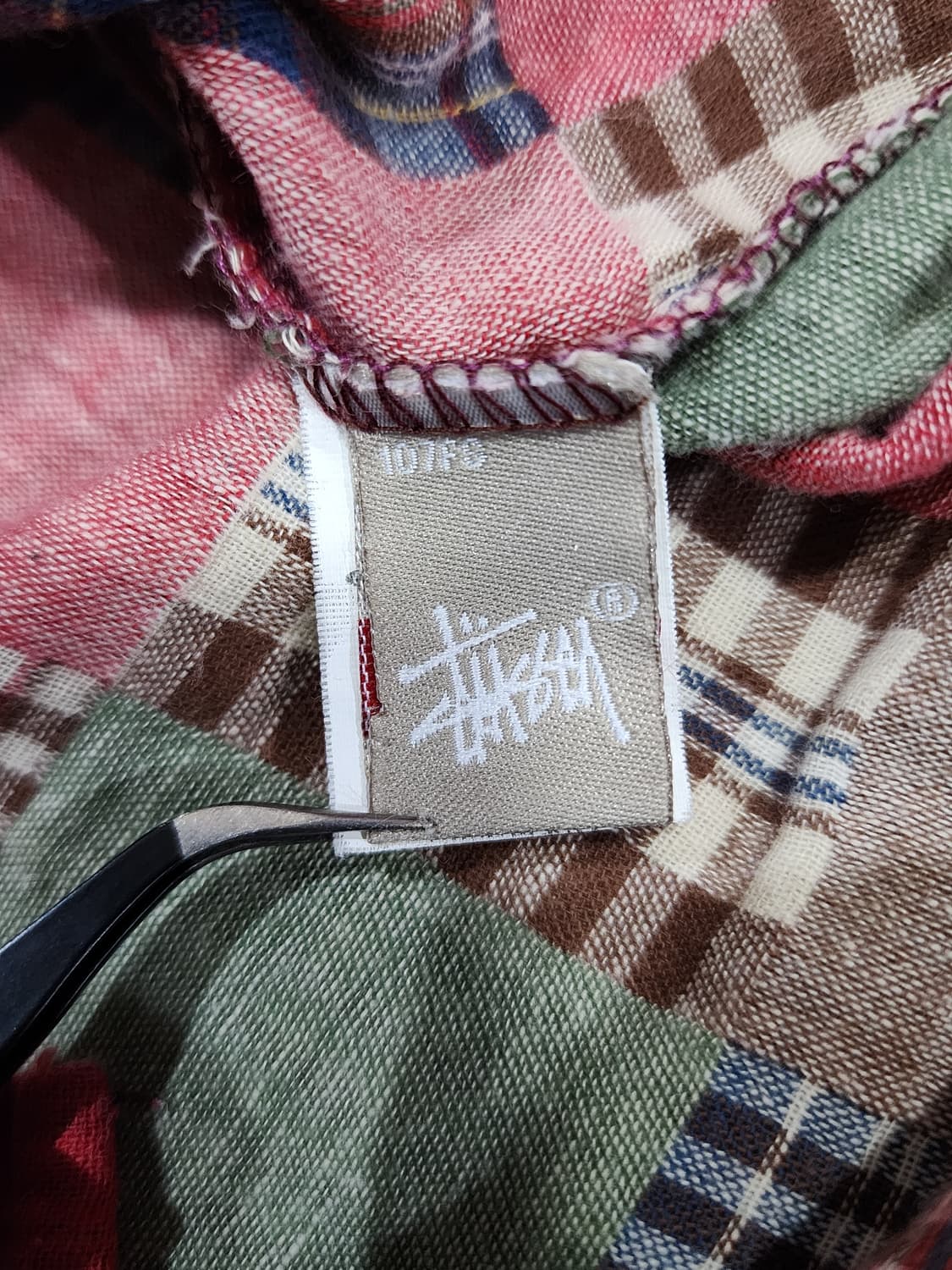 스투시 빈티지 패치워크 반팔 셔츠 L 상품이미지6