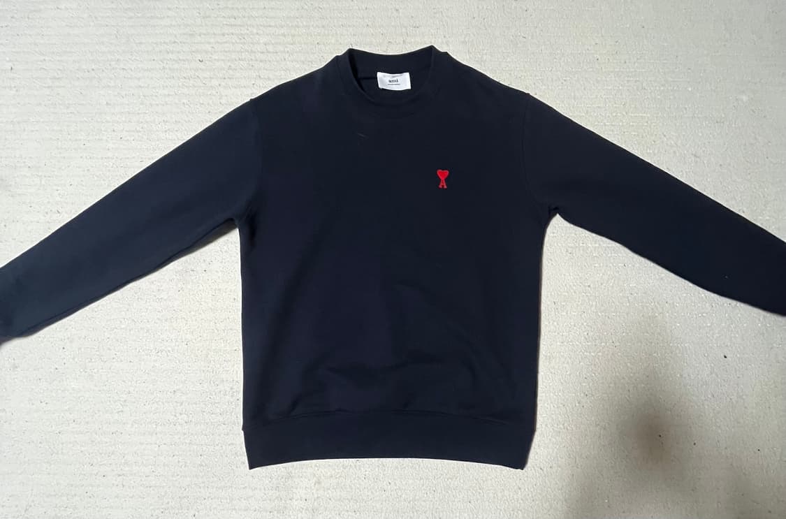 아미 맨투맨 네이비 상품이미지1