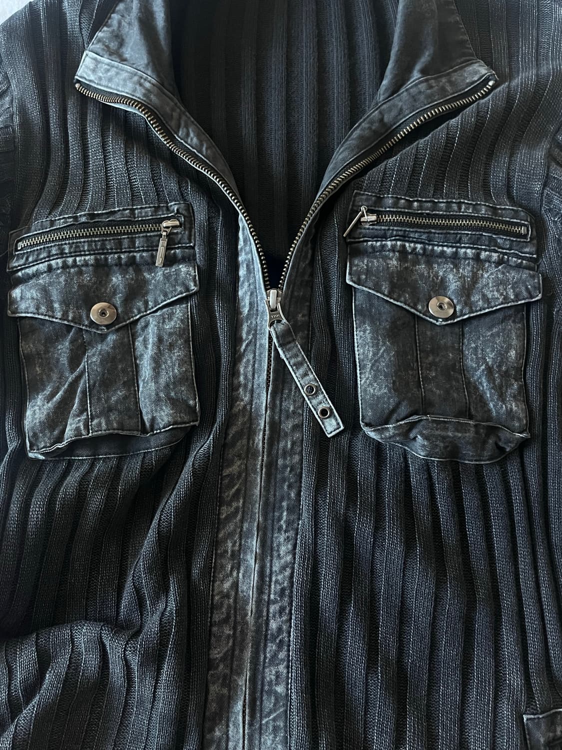 vintage knit zip up 상품이미지3