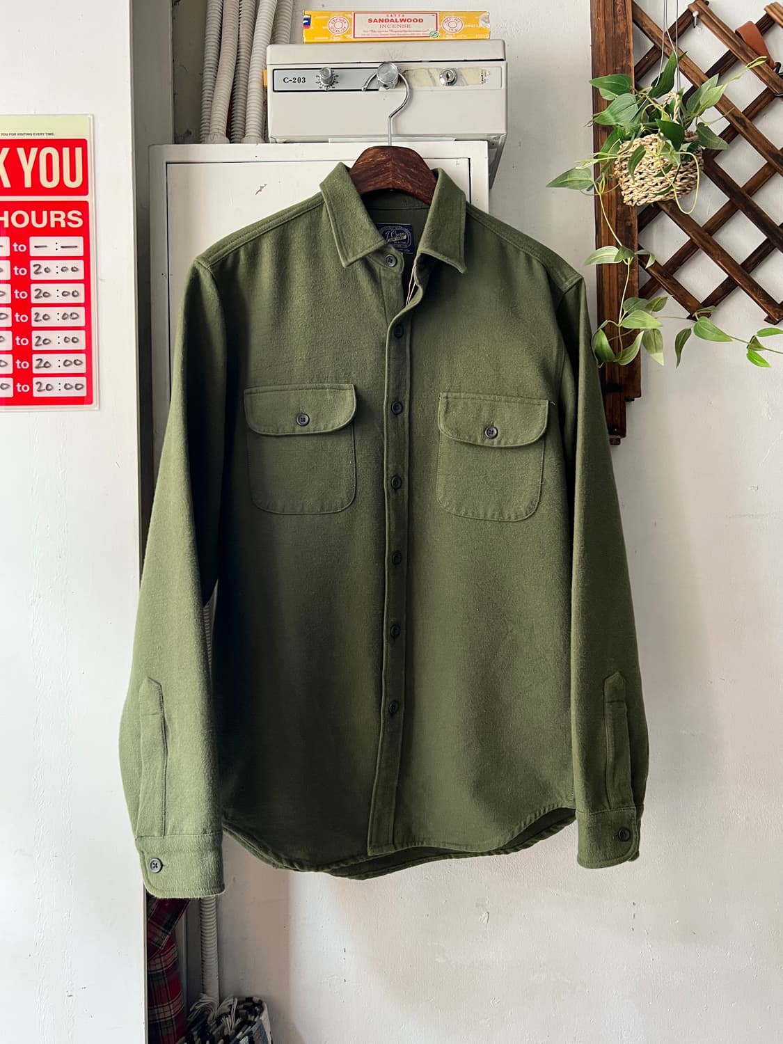 [S]J.Crew 제이크루 올리브그린 샤모아 셔츠 상품이미지1