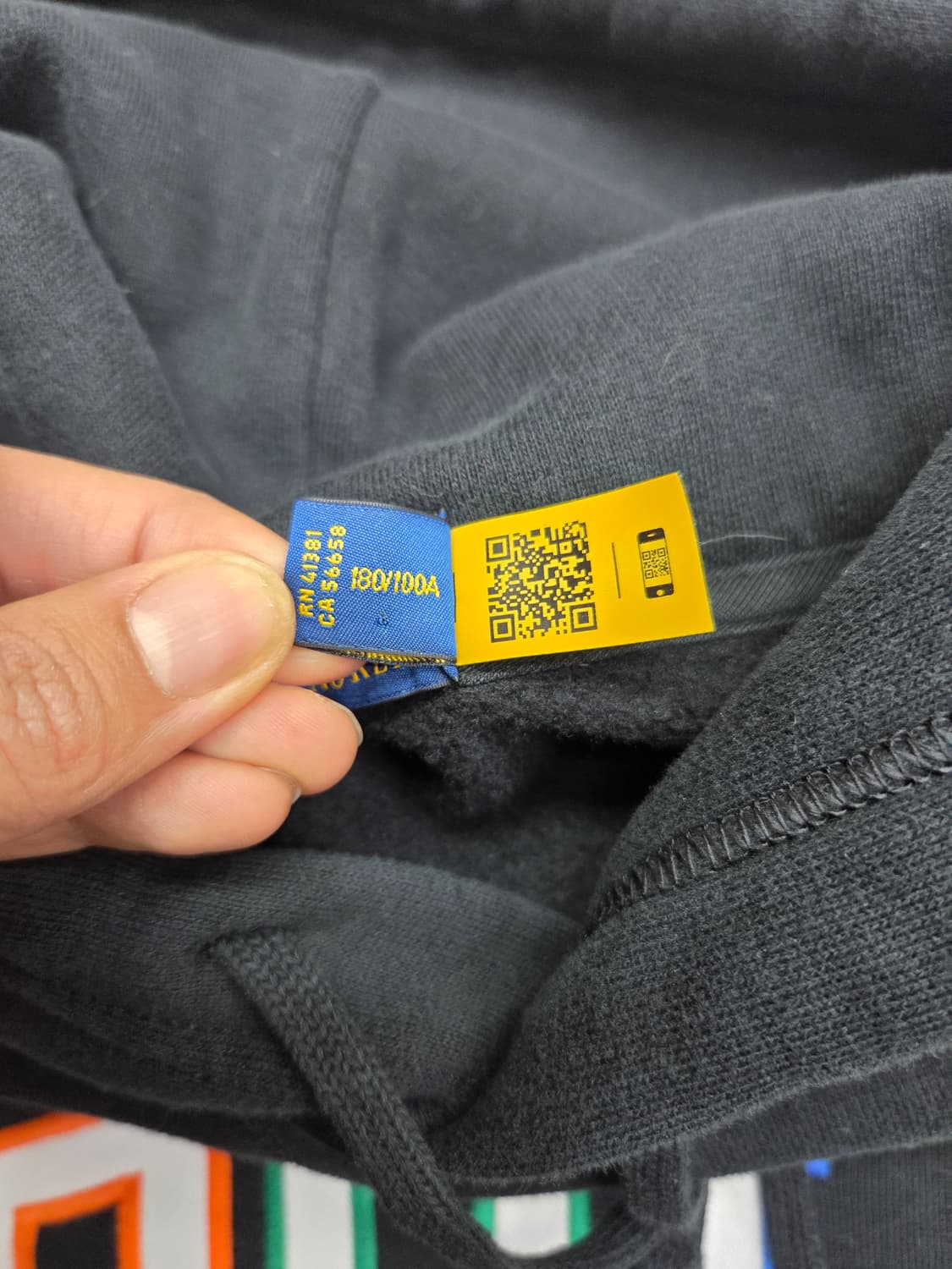 폴로 멀티자수 기모 후드 상품이미지4