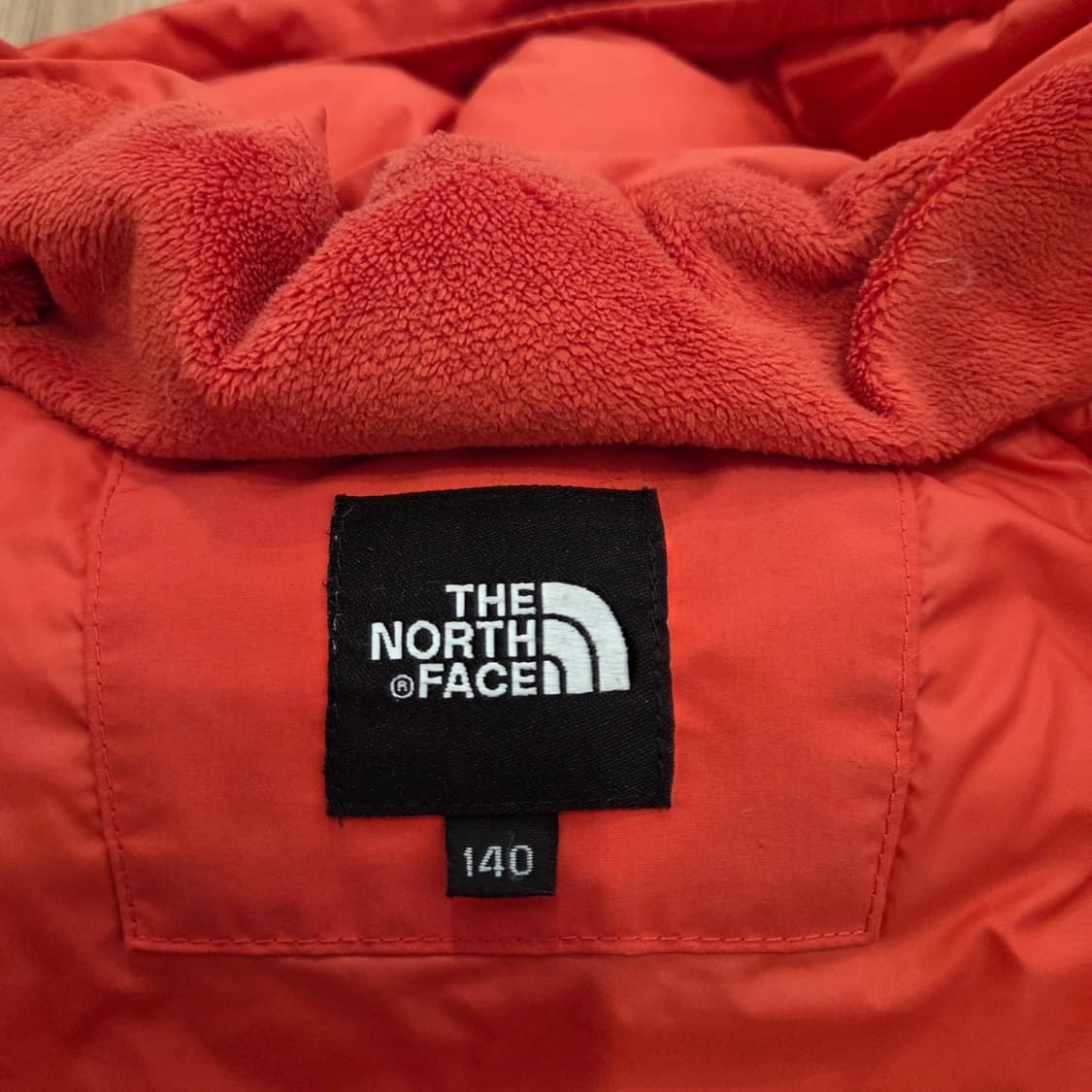 노스페이스 키즈 오렌지 패딩 140 상품이미지6