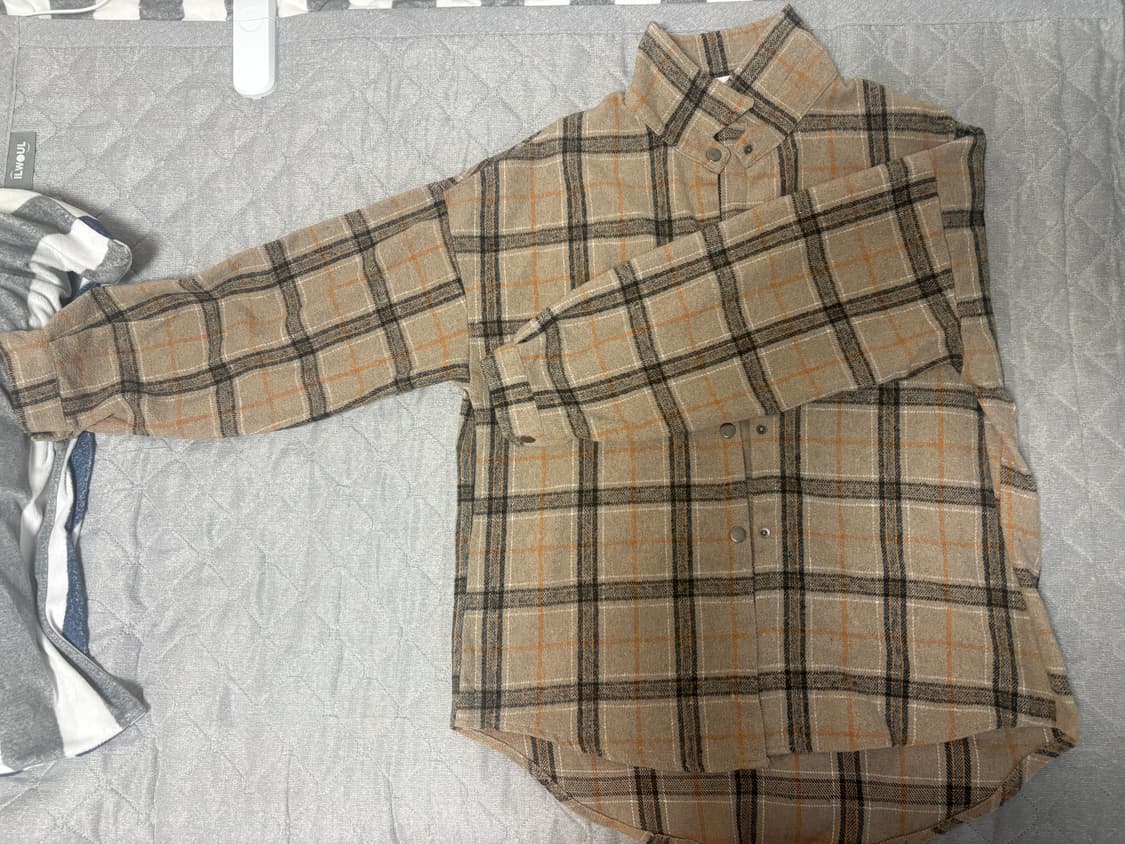 겨울 체크 남방 상품이미지1