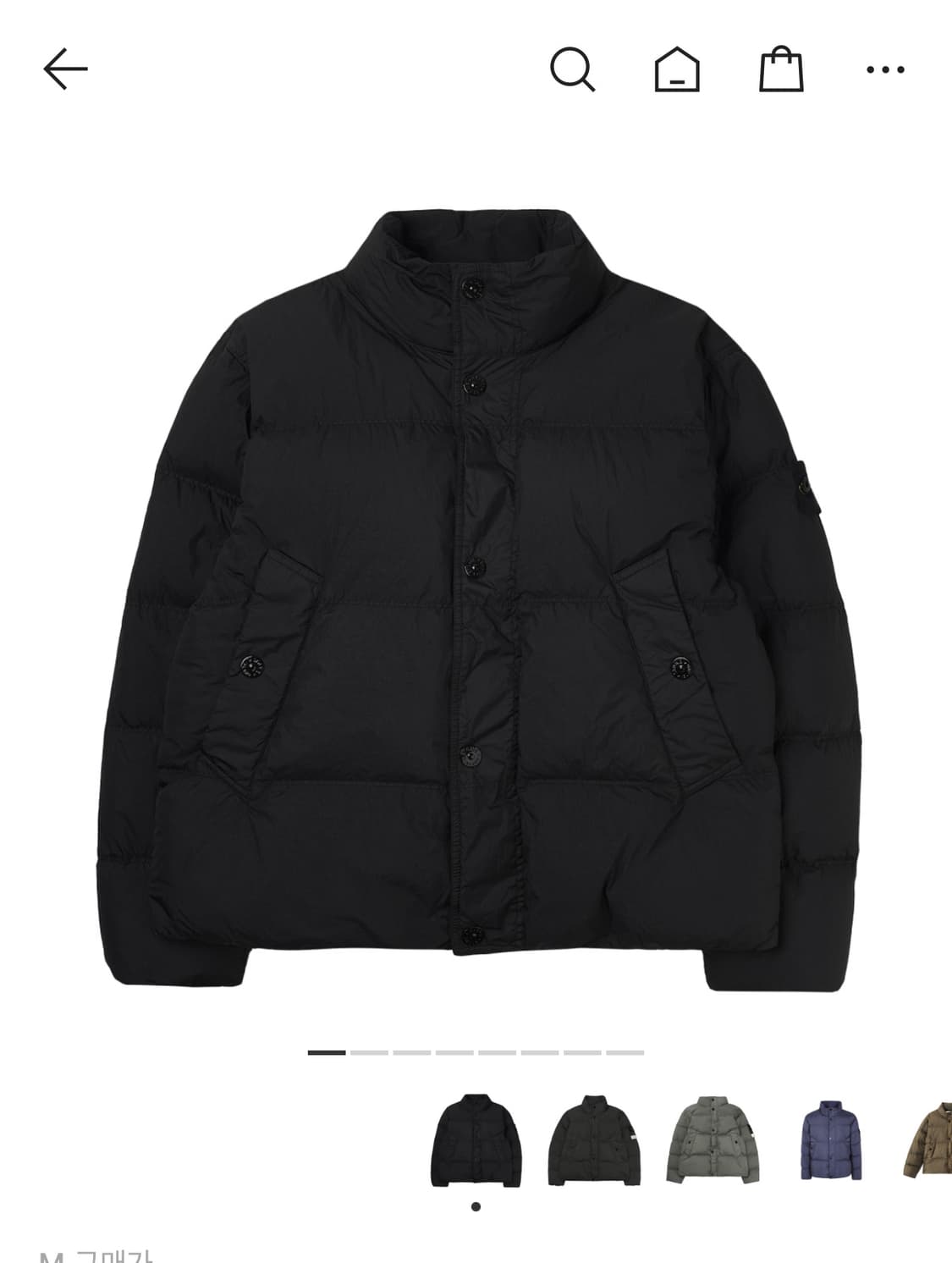 스톤아일랜드 25FW 클링클랩스 숏패딩 M 상품이미지1