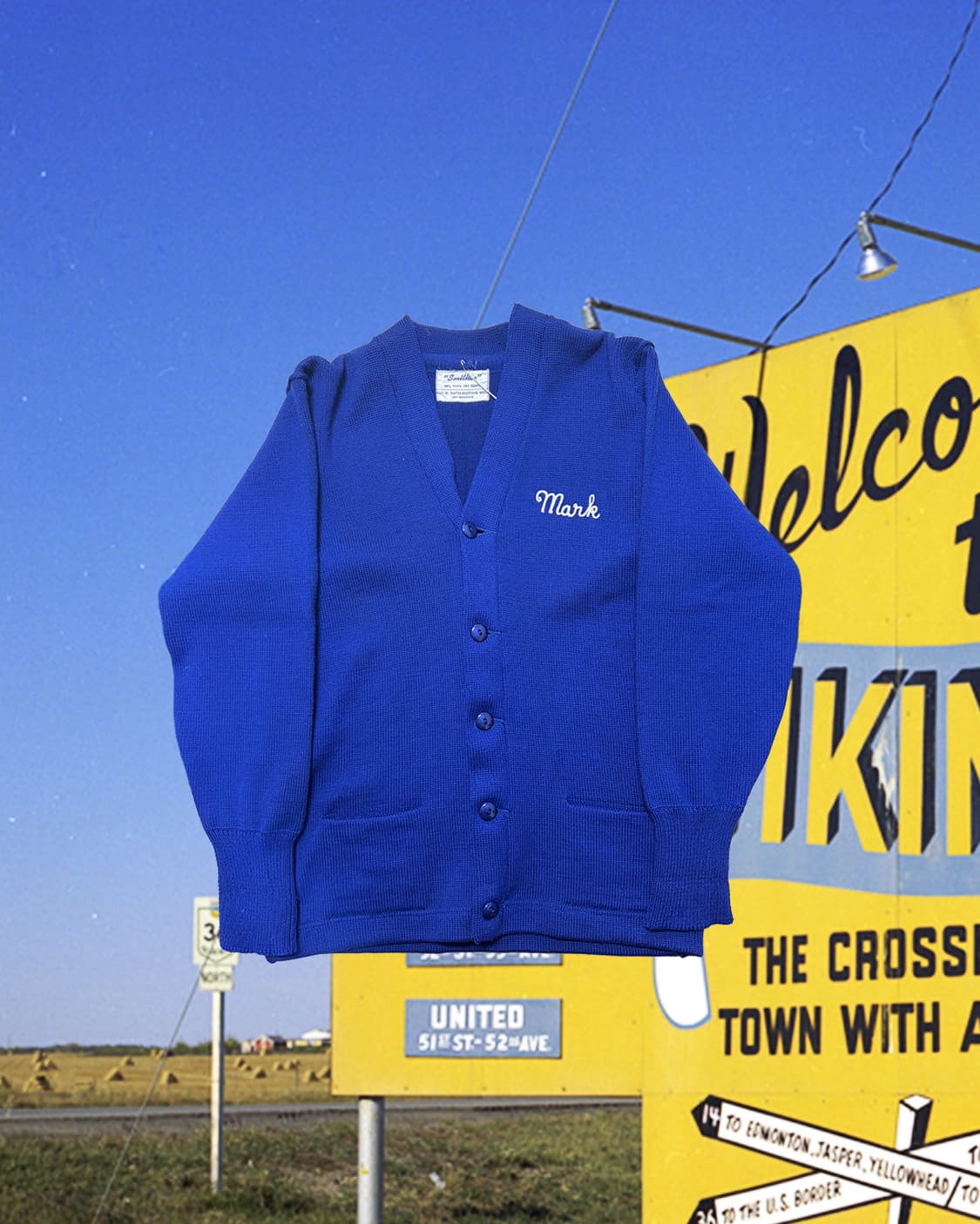 USA 빈티지 울 바시티 가디건 상품이미지5