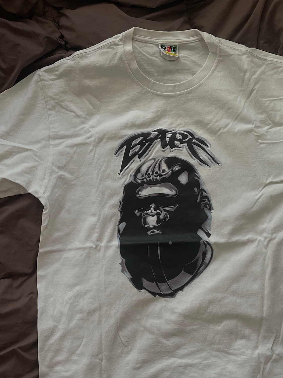[2XL] BAPE Ape Head Graffiti Tee 화이트 상품이미지1