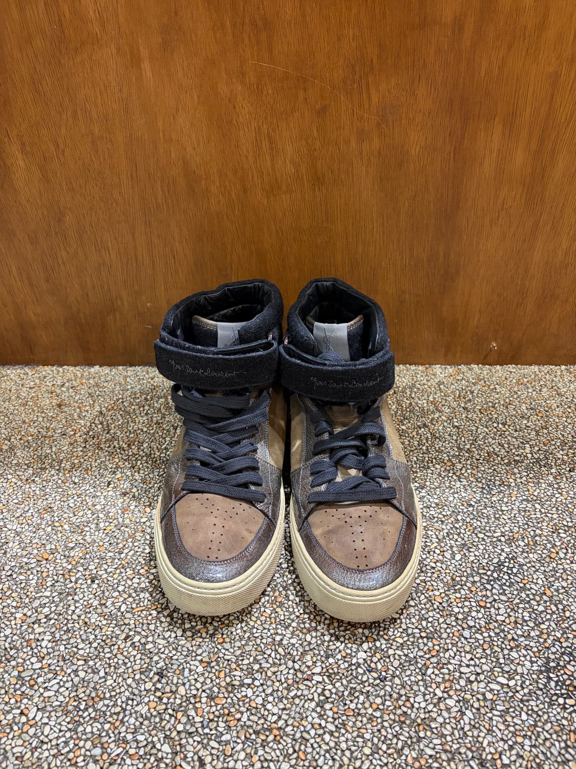 생로랑 레더 스웨이드 하이탑 스니커즈 상품이미지2