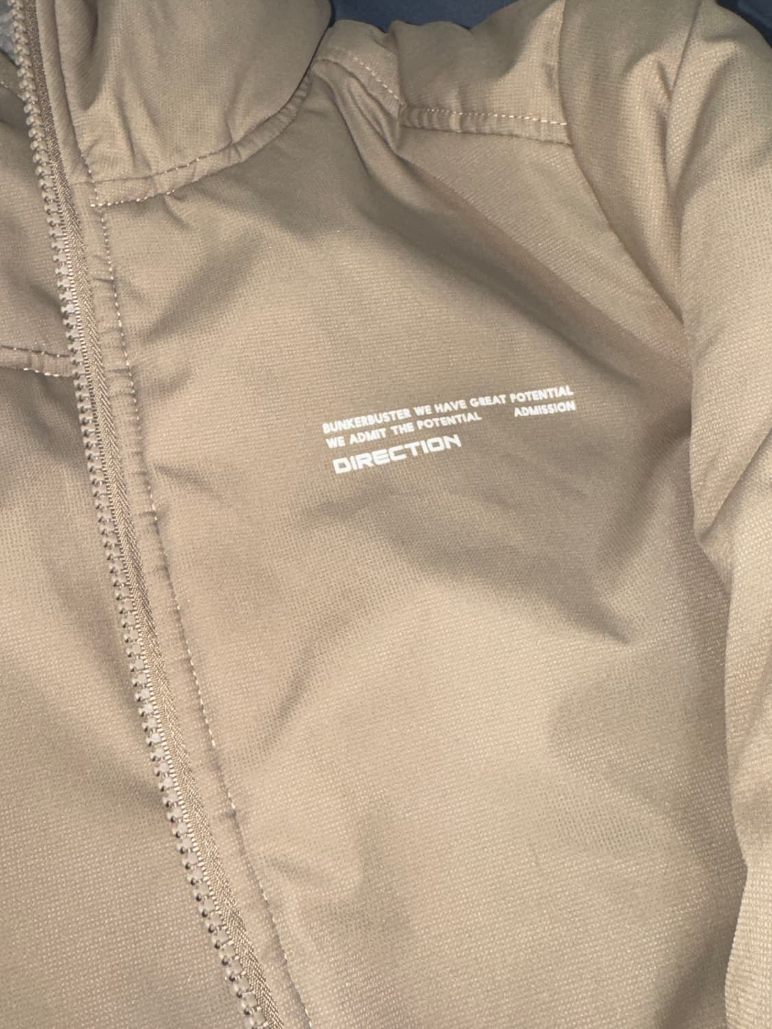 후드 뽀글이 안감 패딩 점퍼 베이지 새거 상품이미지3