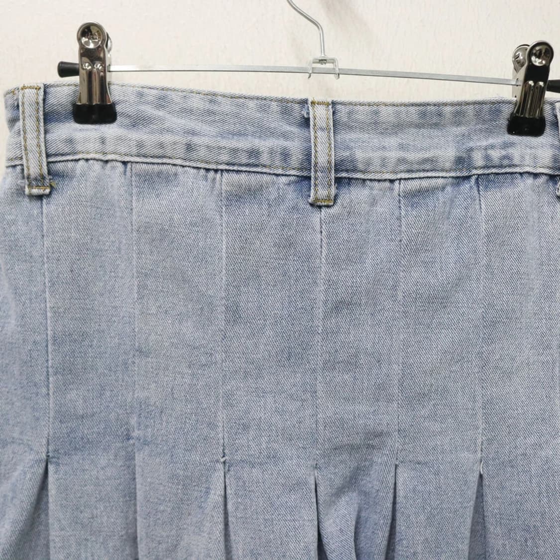 데님 핀턱 미니 스커트 63112 상품이미지3