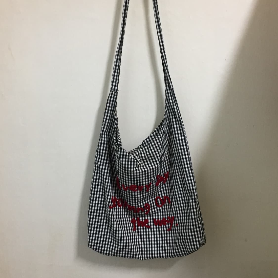 빈티지 자수 체크 숄더백/크로스백 상품이미지1