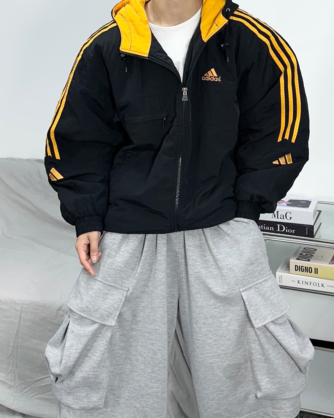 아디다스 올드스쿨 검노 퀄팅 누빔 점퍼 100 상품이미지2