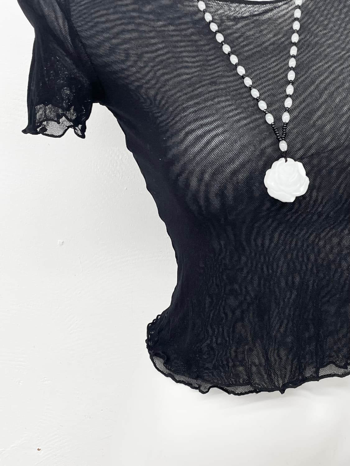 블랙 고딕 메쉬 탑 상품이미지3